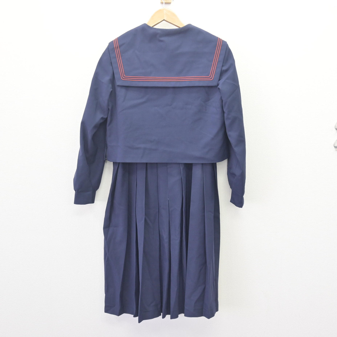 中古】福岡県 須恵東中学校/旧制服 女子制服 2点 (セーラー服