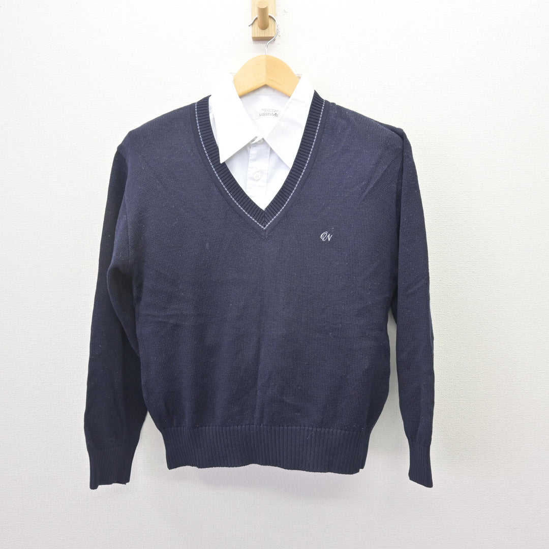 中古】栃木県 小山西高等学校 男子制服 2点 (ニット・シャツ) sf125494