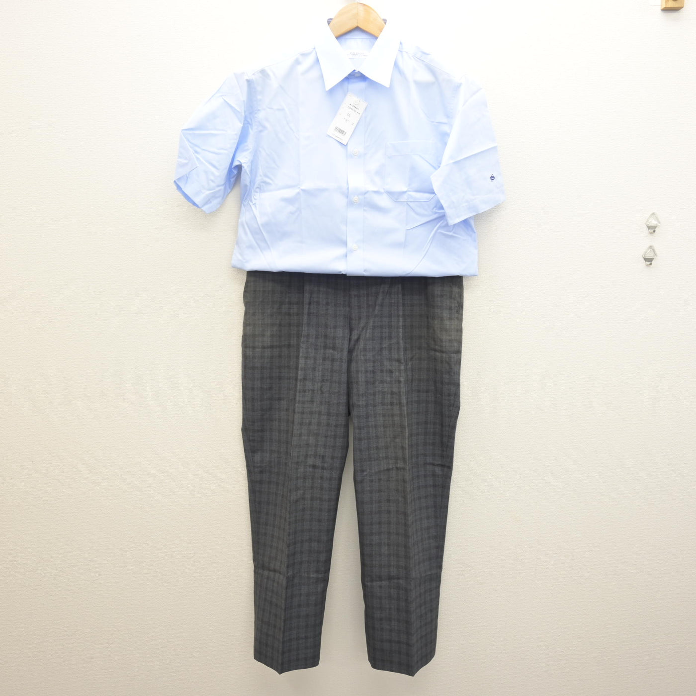 中古】埼玉県 鶴ヶ島清風高等学校 男子制服 3点 (シャツ・ズボン 
