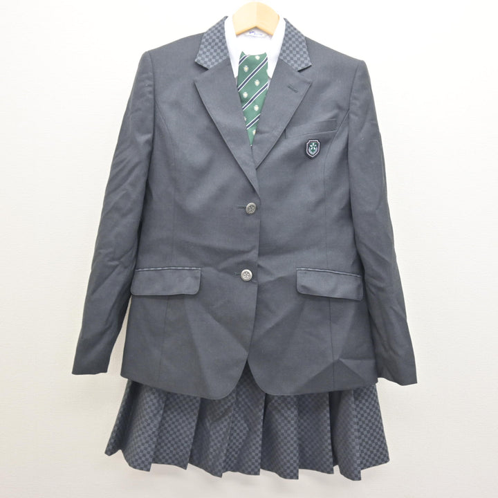 中古】京都府 洛陽総合高等学校 女子制服 4点 (ブレザー・シャツ 