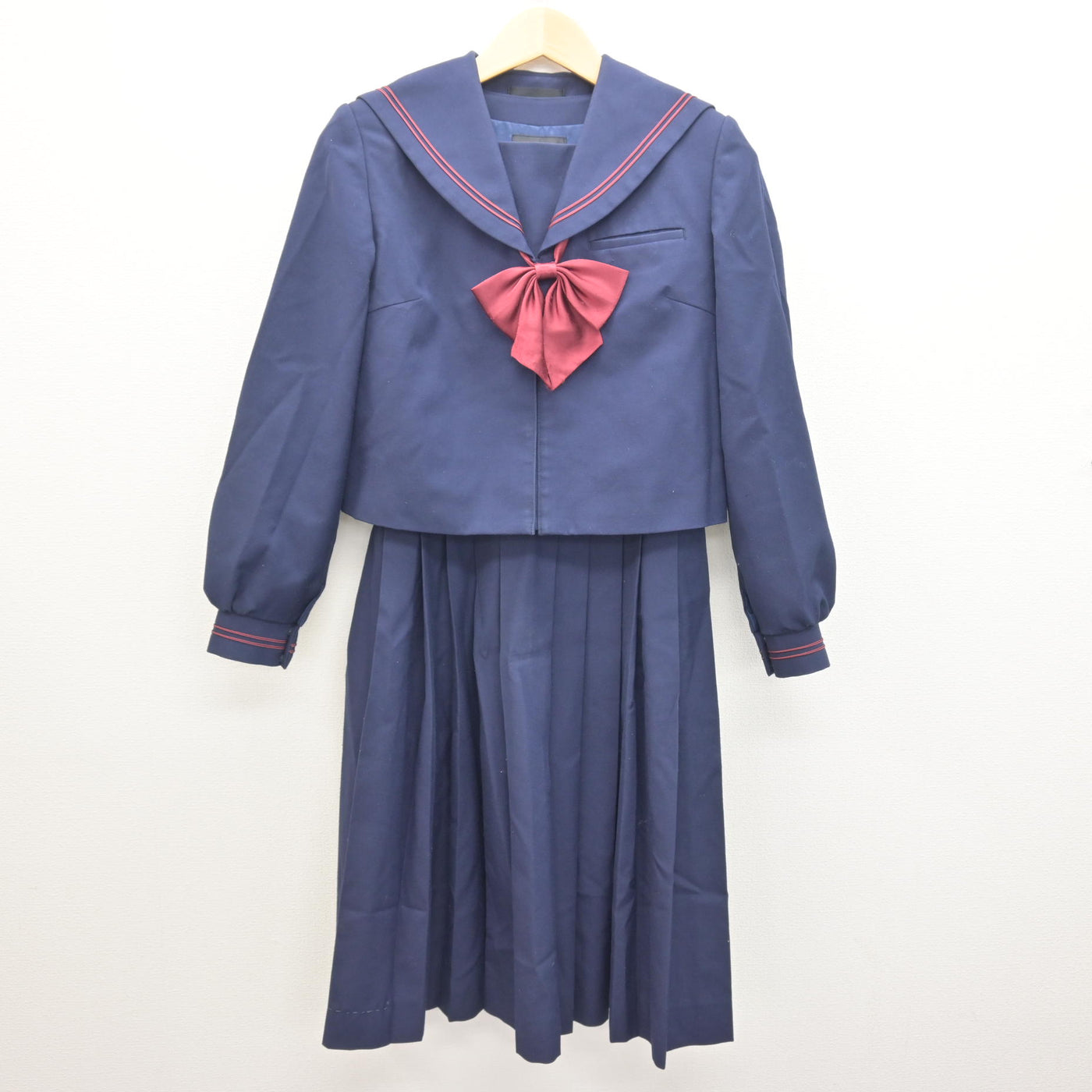 中古】鹿児島県 米ノ津中学校 女子制服 3点 (セーラー服・ジャンパー