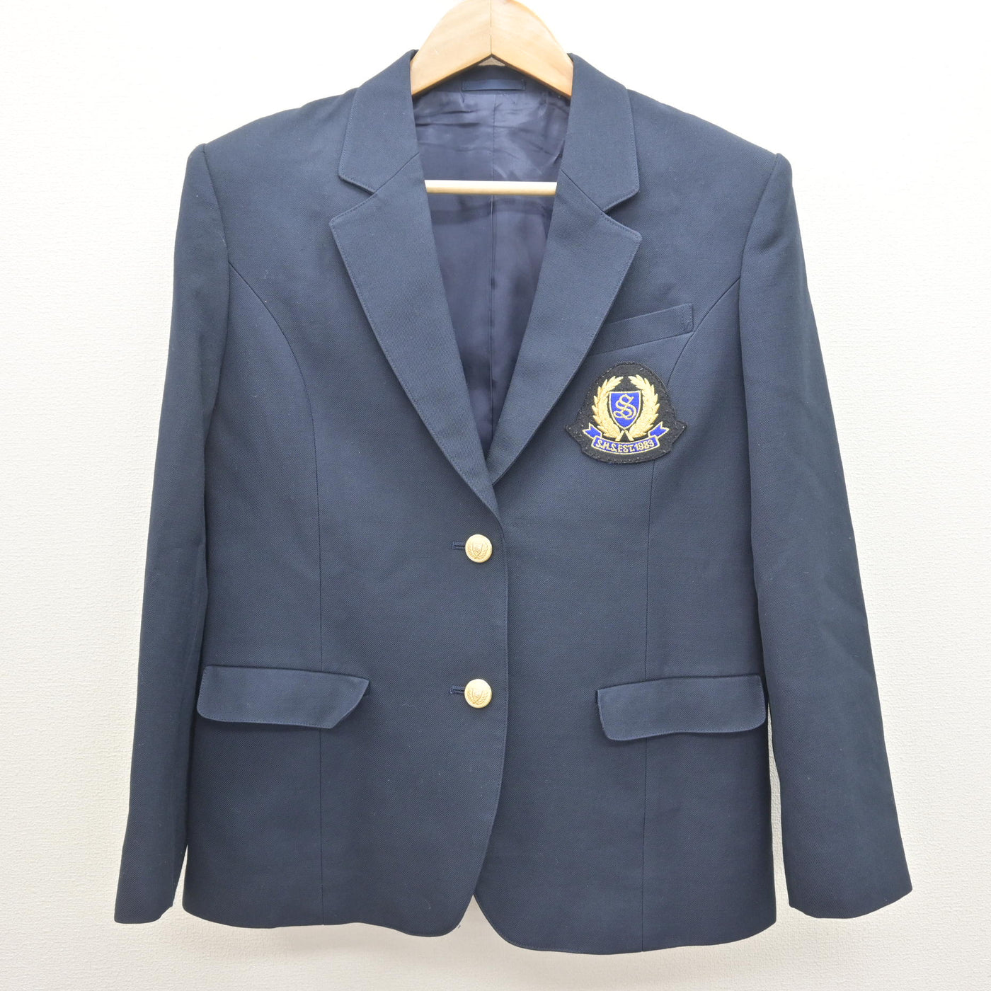 中古】神奈川県 新栄高等学校 女子制服 3点 (ブレザー・スカート 