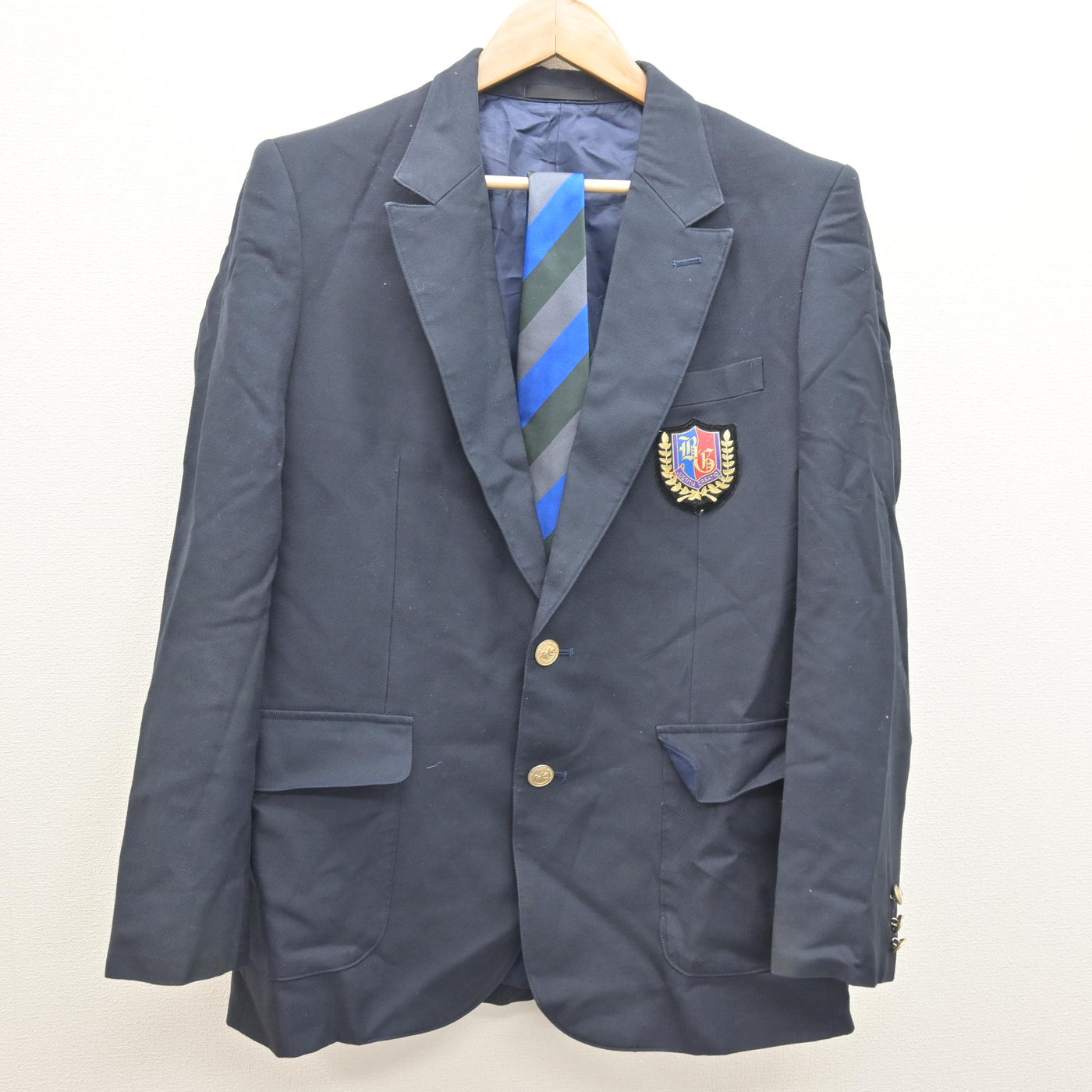 中古】神奈川県 星槎国際高等学校 男子制服 2点 (ブレザー) sf125694 