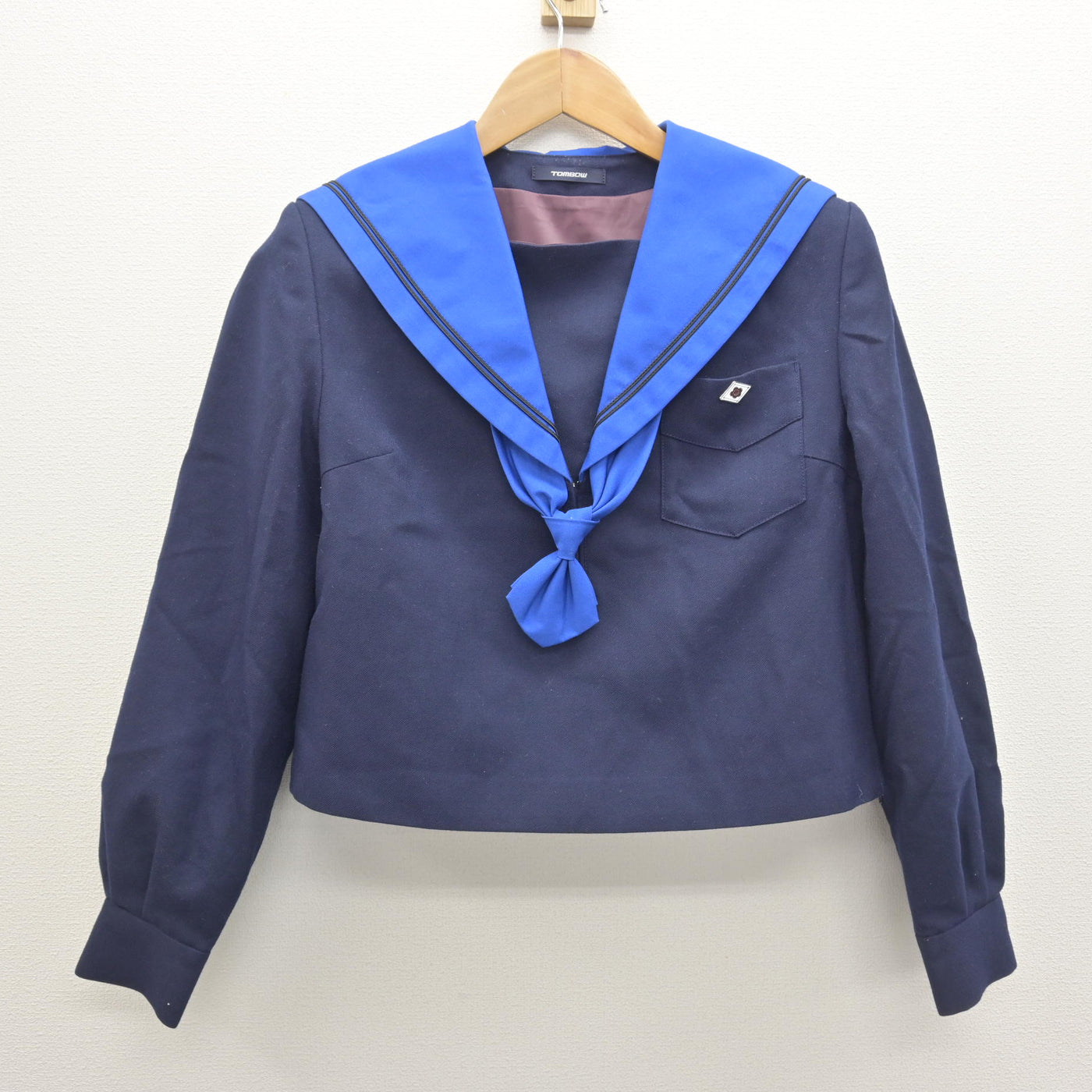 中古】大阪府 夕陽丘高等学校 女子制服 4点 (セーラー服・スカート