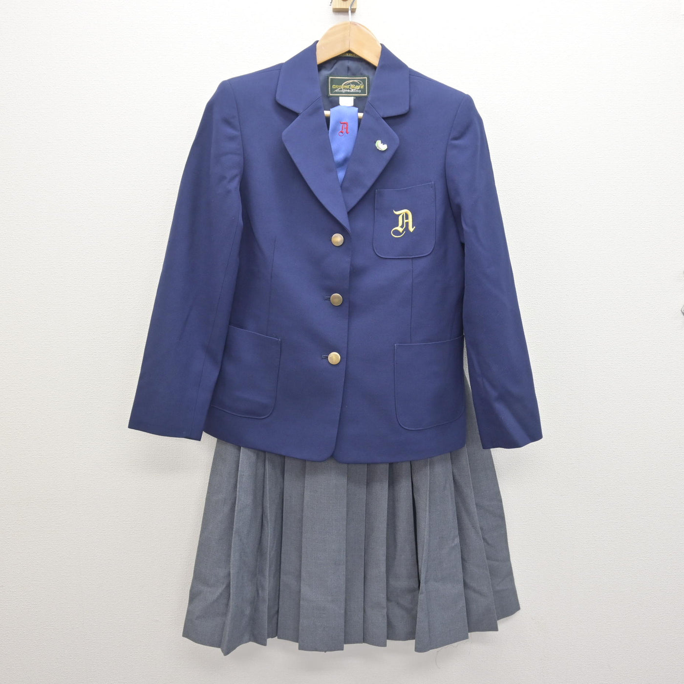 中古】埼玉県 青木中学校 女子制服 5点 (ブレザー・スカート・スカート 