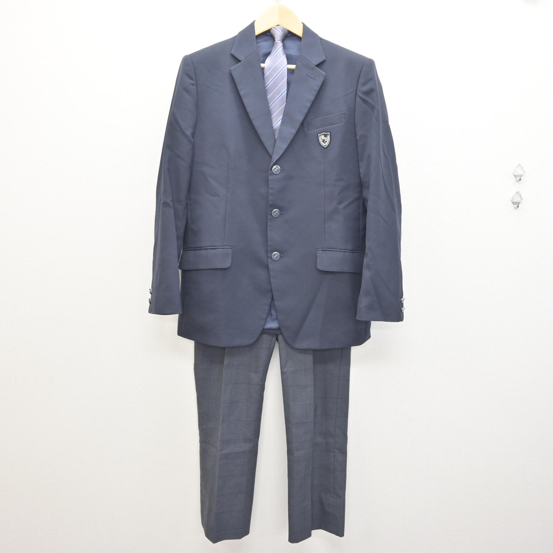 中古】三重県 桑名西高等学校 男子制服 3点 (ブレザー・ズボン
