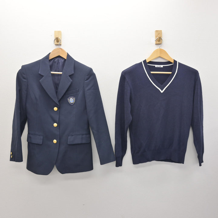 中古】北海道 札幌山の手高等学校 女子制服 3点 (ブレザー・ニット 