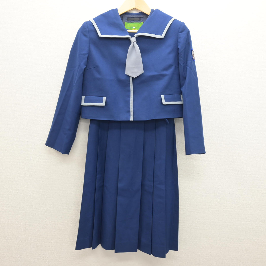中古】鹿児島県 鹿児島中央高等学校 女子制服 4点 (セーラー服