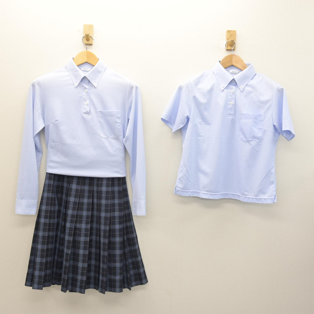 中古】京都府 木津南中学校 女子制服 3点 (シャツ・シャツ・スカート 