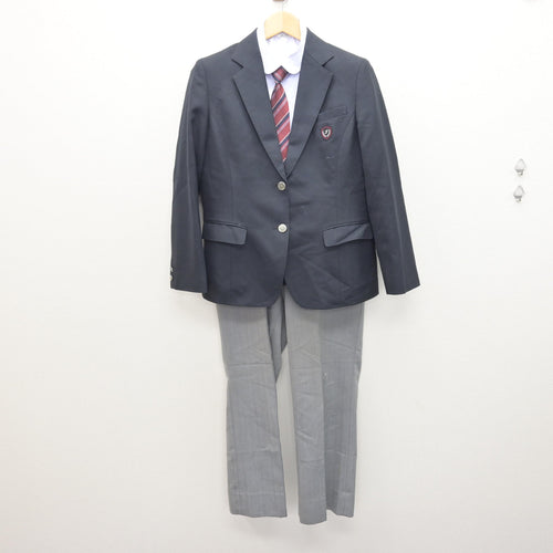中古】北海道 新川西中学校 女子制服 5点 (ブレザー・ベスト・シャツ 