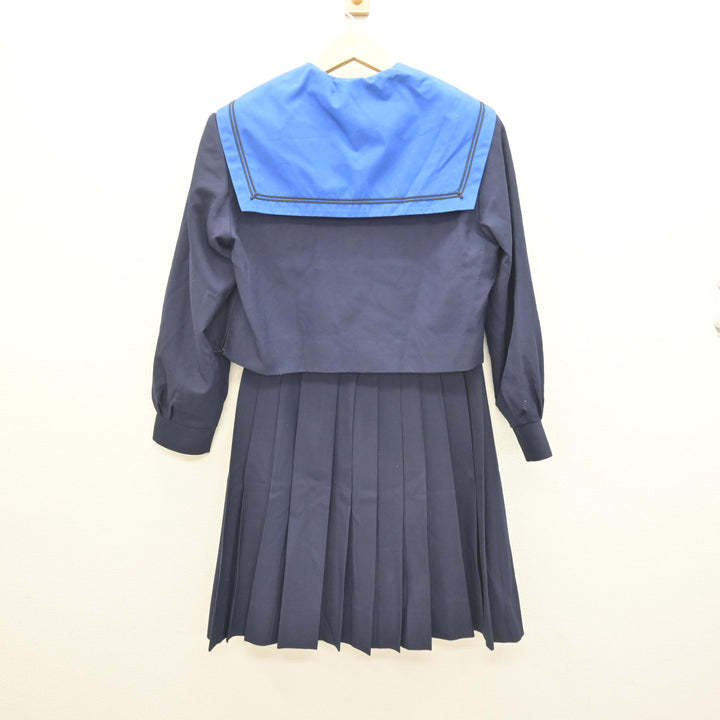 中古】大阪府 夕陽丘高等学校 女子制服 3点 (セーラー服・スカート