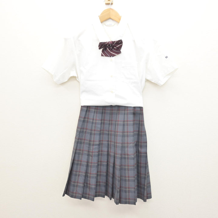 中古】大阪府 枚岡樟風高等学校 女子制服 3点 (シャツ・スカート 