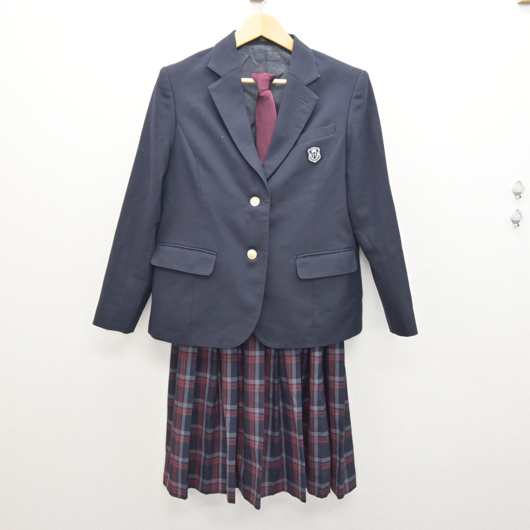 中古】東京都 東島根中学校 女子制服 3点 (ブレザー・スカート 