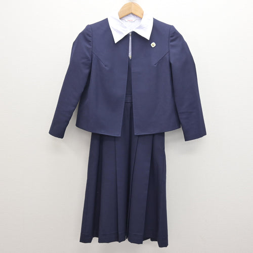 中古】宮城県 農業高等学校 女子制服 4点 (ブレザー・ニット・スカート