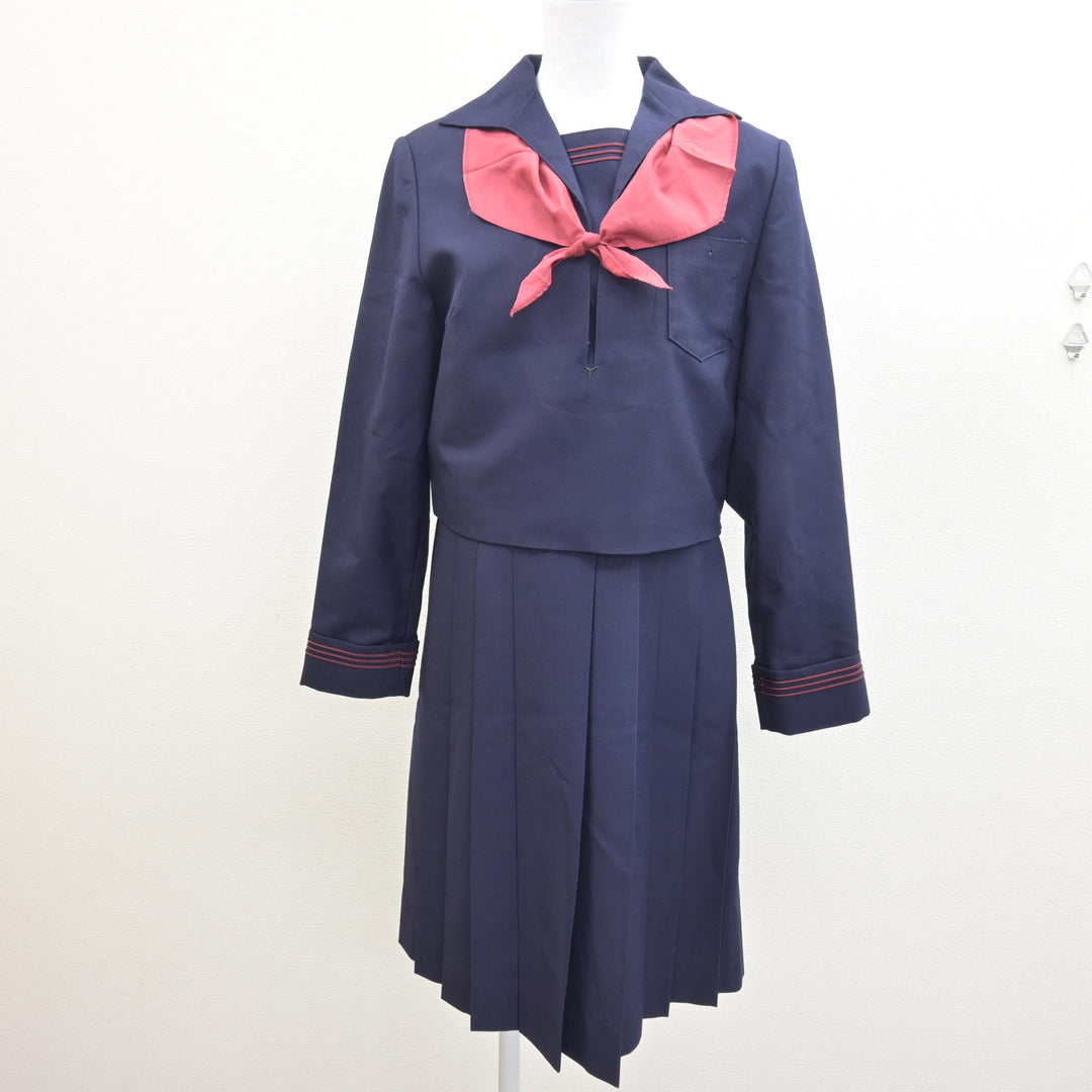 中古】熊本県 ルーテル学院高等学校 女子制服 4点 (セーラー服
