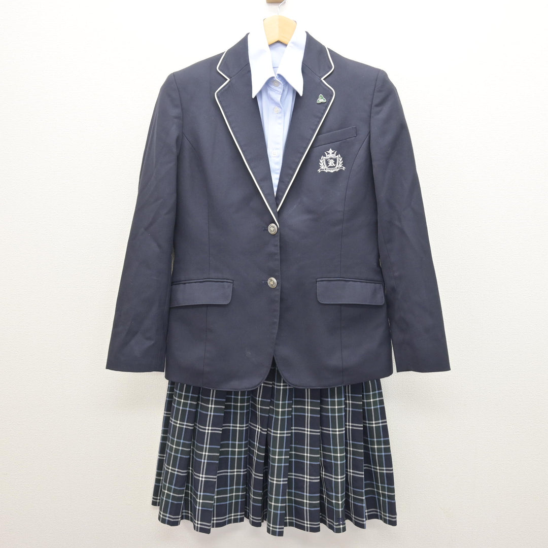 鹿児島情報高校制服 中古】鹿児島県 鹿児島高等学校 女子制服 4点 (ブレザー・シャツ