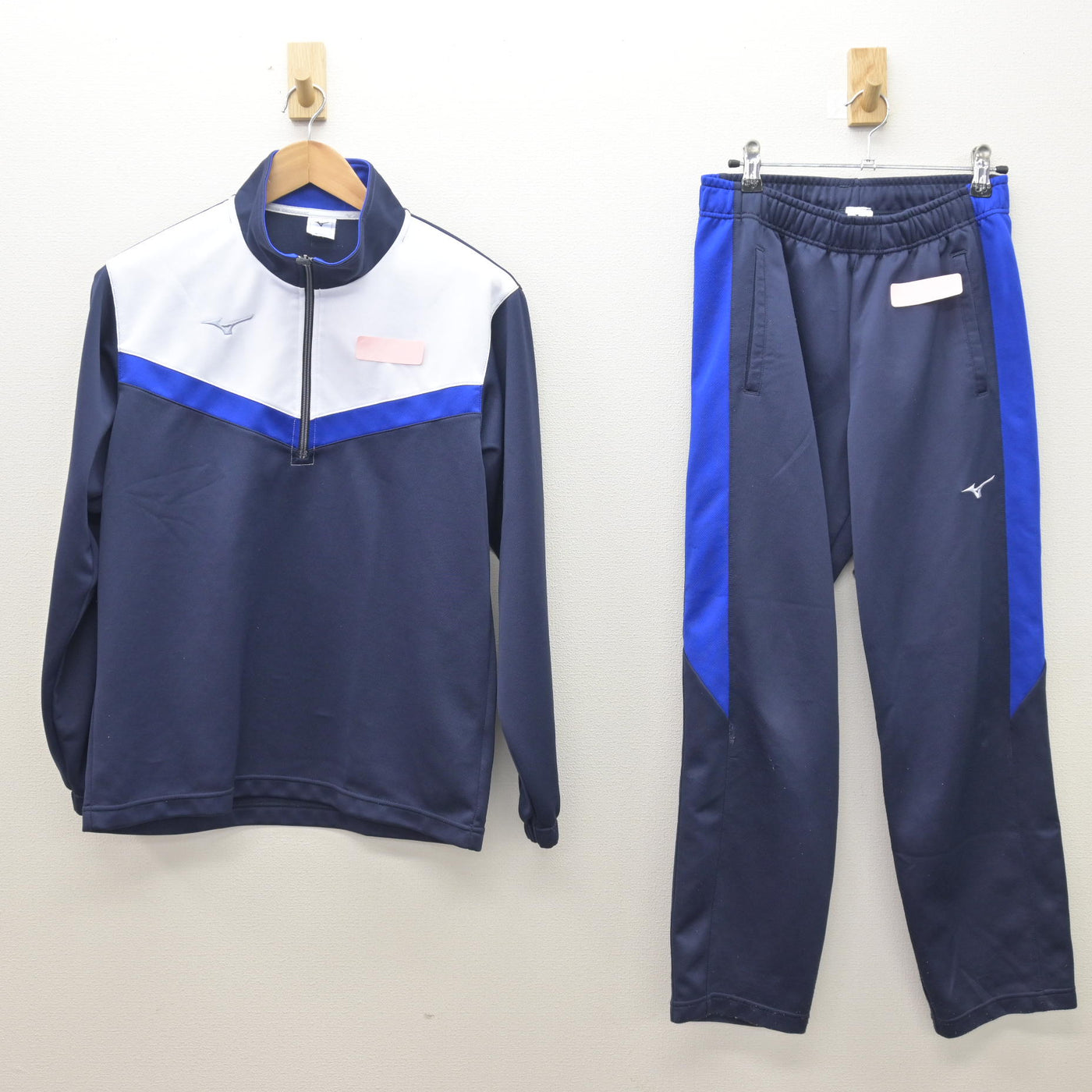 野洲高校　選手権　支給品　ジャージ上下 中古】滋賀県 野洲高等学校 女子制服 2点 (ジャージ 上・ジャージ 下