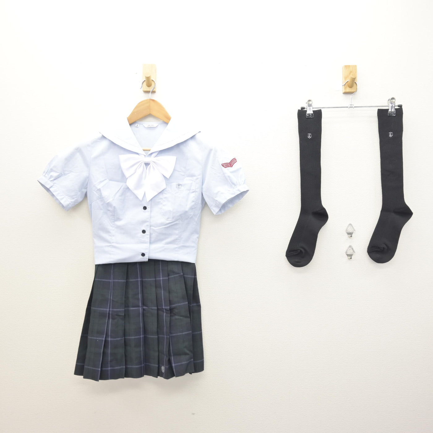 中古】愛知県 杜若高等学校 女子制服 4点 (セーラー服・スカート 