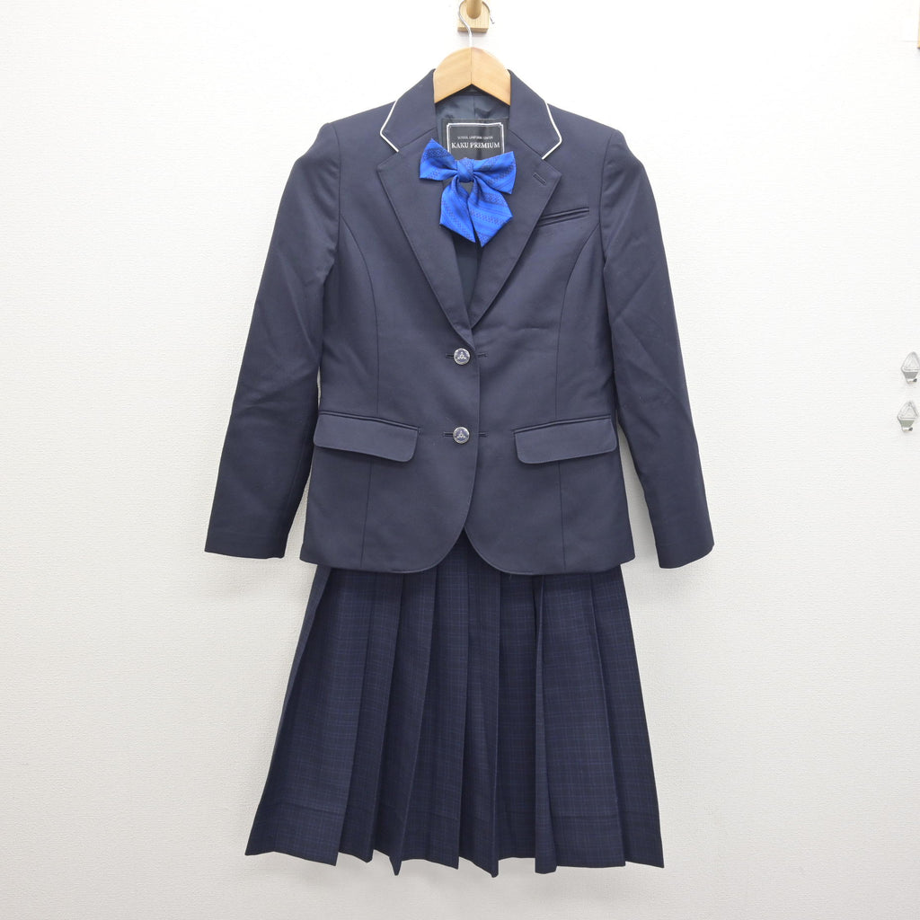 中古】福岡県 福岡市内中学標準服 女子制服 3点 (ブレザー・スカート