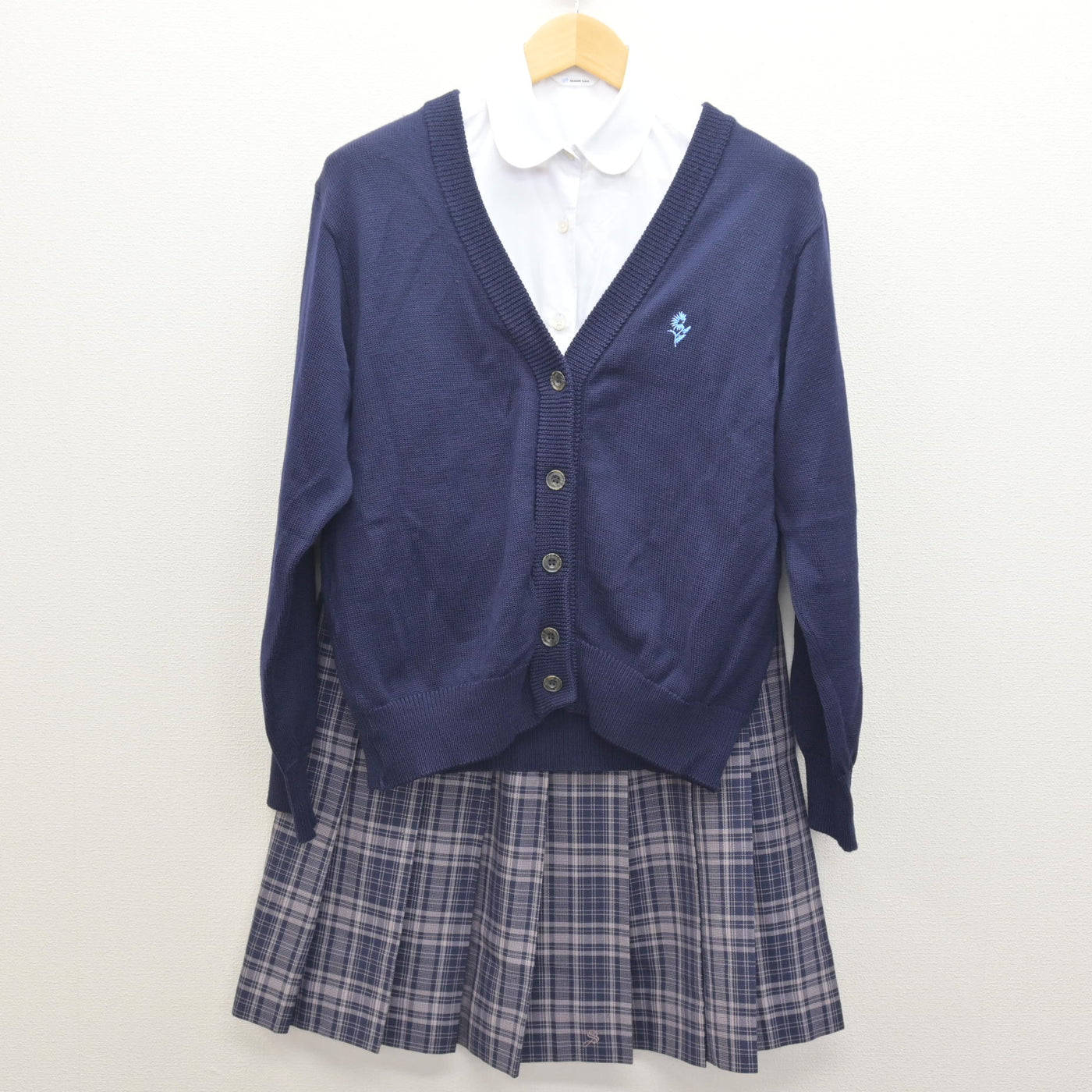 中古】神奈川県 相模女子大学高等部 女子制服 3点 (ニット・シャツ