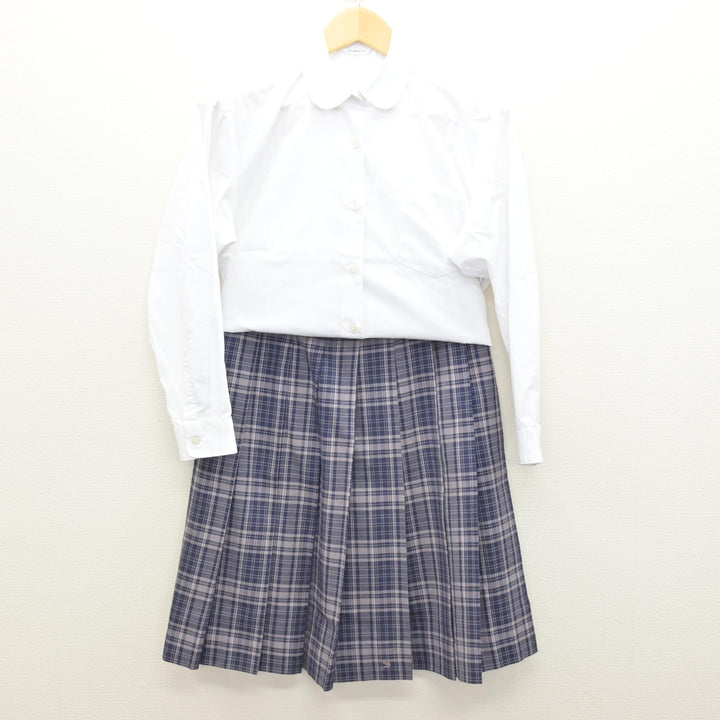 中古】神奈川県 相模女子大学高等部 女子制服 3点 (ニット・シャツ