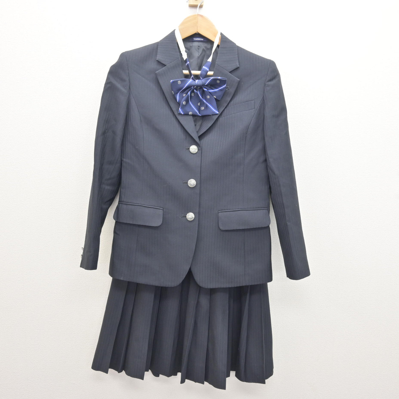 中古】兵庫県 六甲アイランド高等学校 女子制服 4点 (ブレザー 
