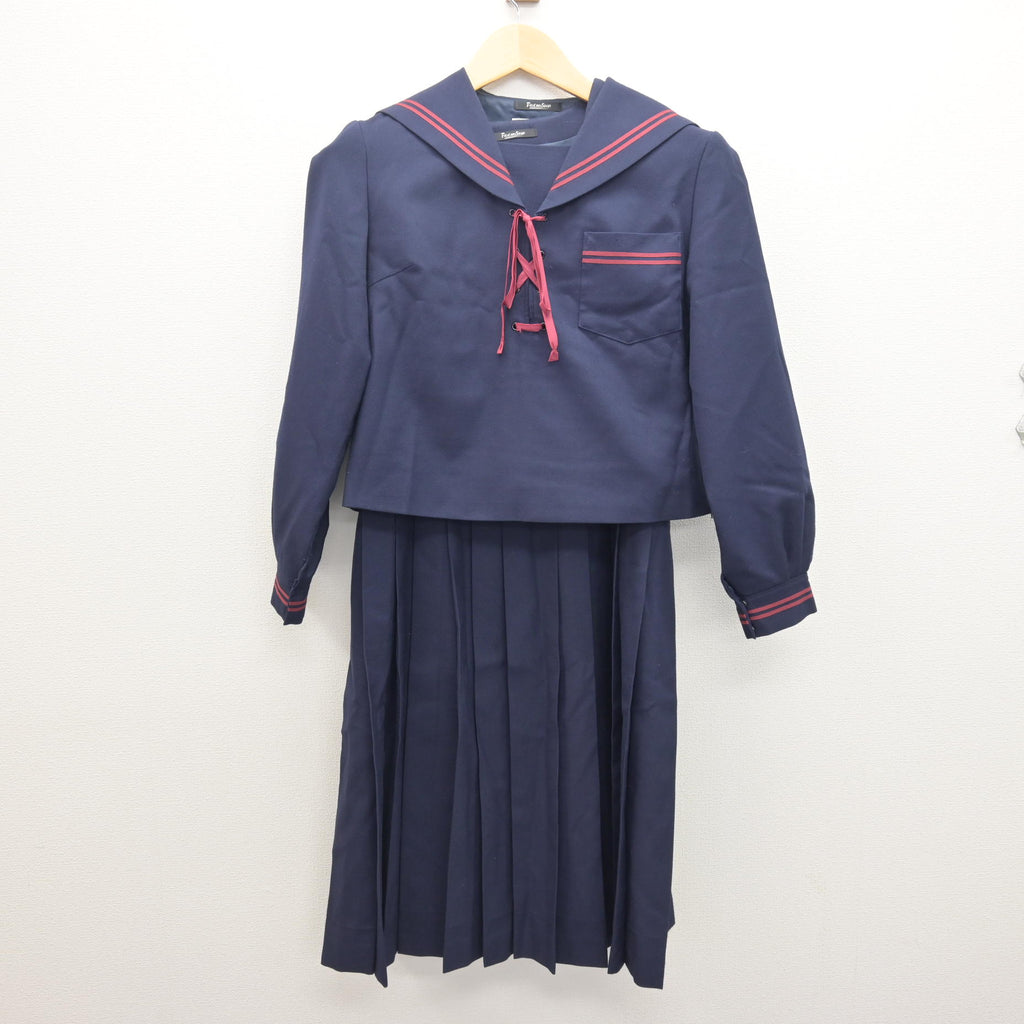 中古】兵庫県 歌敷山中学校 女子制服 3点 (セーラー服・ジャンパー