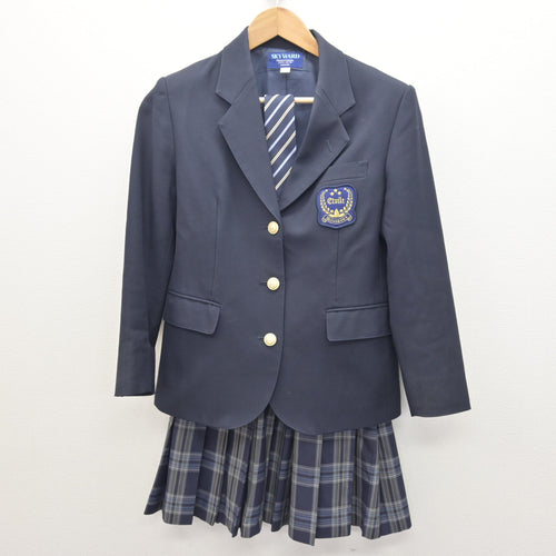 中古】青森県 青森山田高等学校 女子制服 6点 (ブレザー・ニットベスト