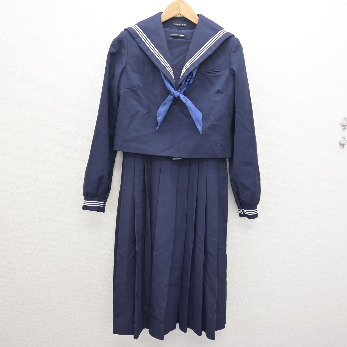 中古】福岡県 福岡市内中学標準服/旧制服 女子制服 3点 (セーラー服