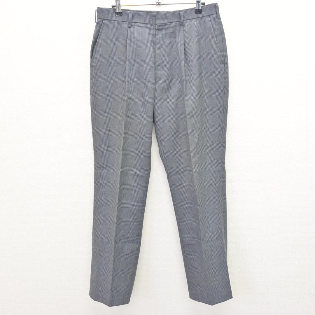 中古】埼玉県 草加高等学校 男子制服 4点 (ブレザー・ニット・ズボン 