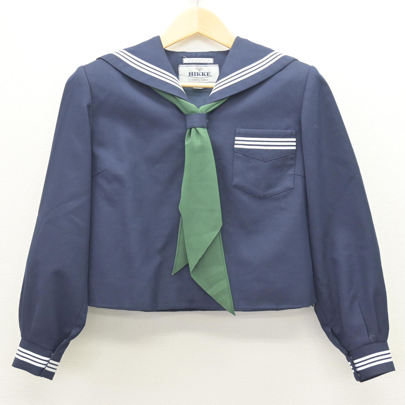 中古】徳島県 城西中学校 女子制服 3点 (セーラー服・スカート