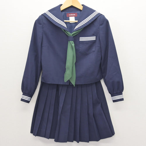 岡崎北　ブレザー　スカート　リボン 中古】愛知県 岡崎北高等学校 女子制服 3点 (ブレザー・スカート