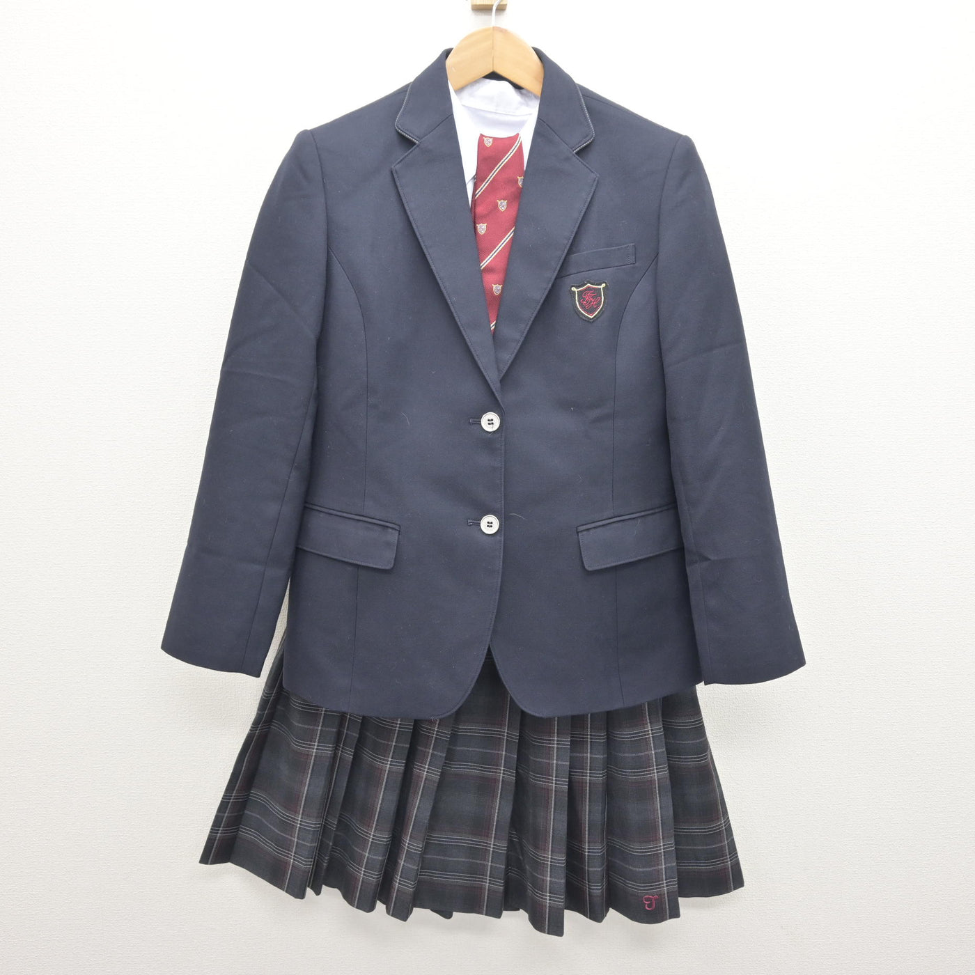 中古】富山県 富山工業高等学校 女子制服 4点 (ブレザー・シャツ 