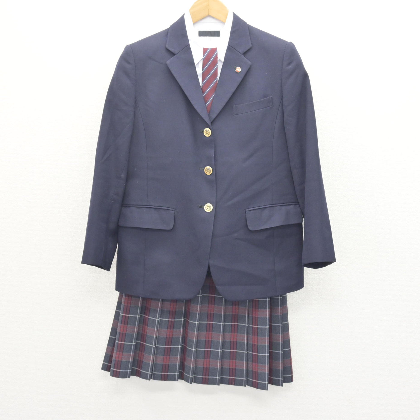 中古】神奈川県 横浜商科大学高等学校 女子制服 6点 (ブレザー・シャツ 