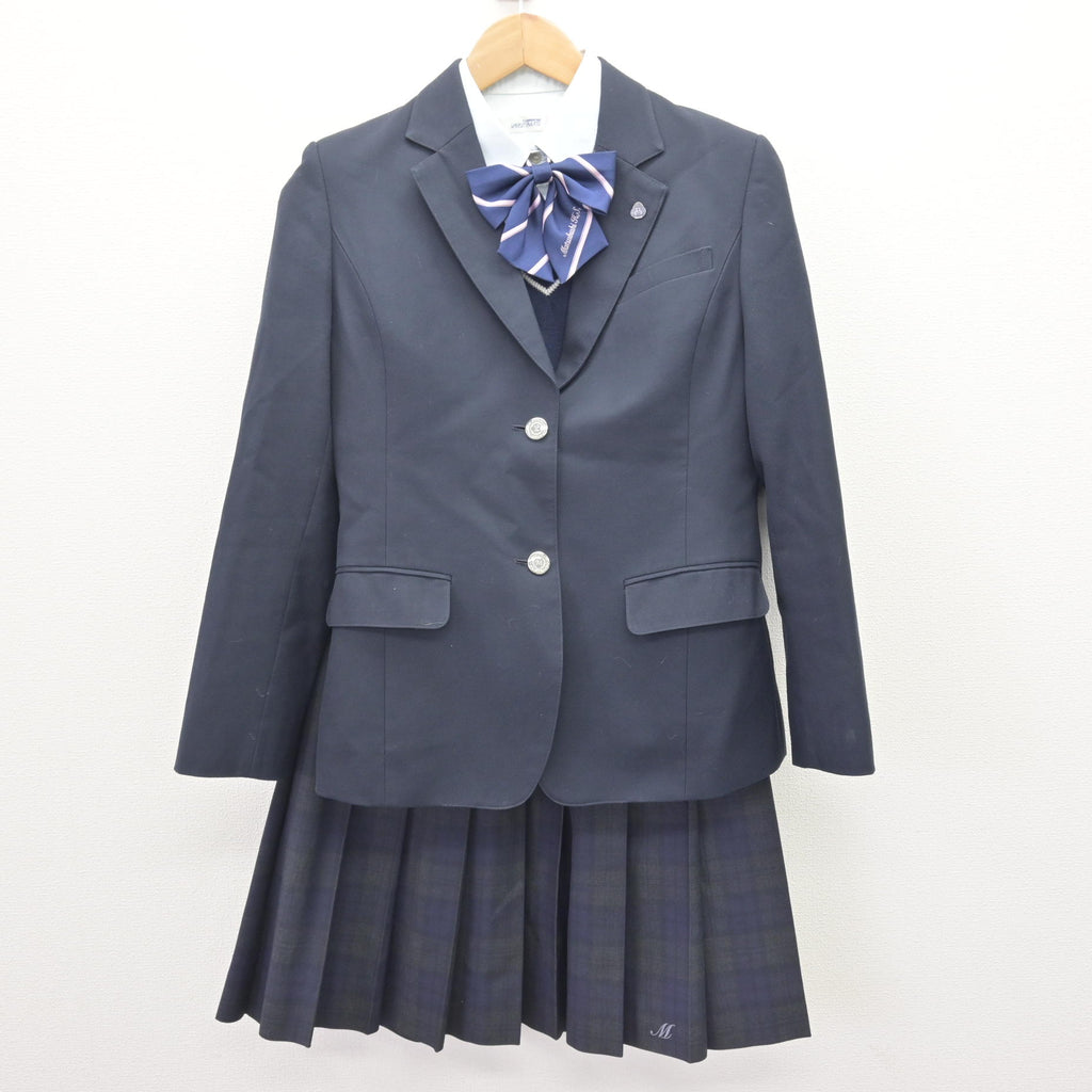 中古】埼玉県 松伏高等学校 女子制服 7点 (ブレザー・ニット・シャツ