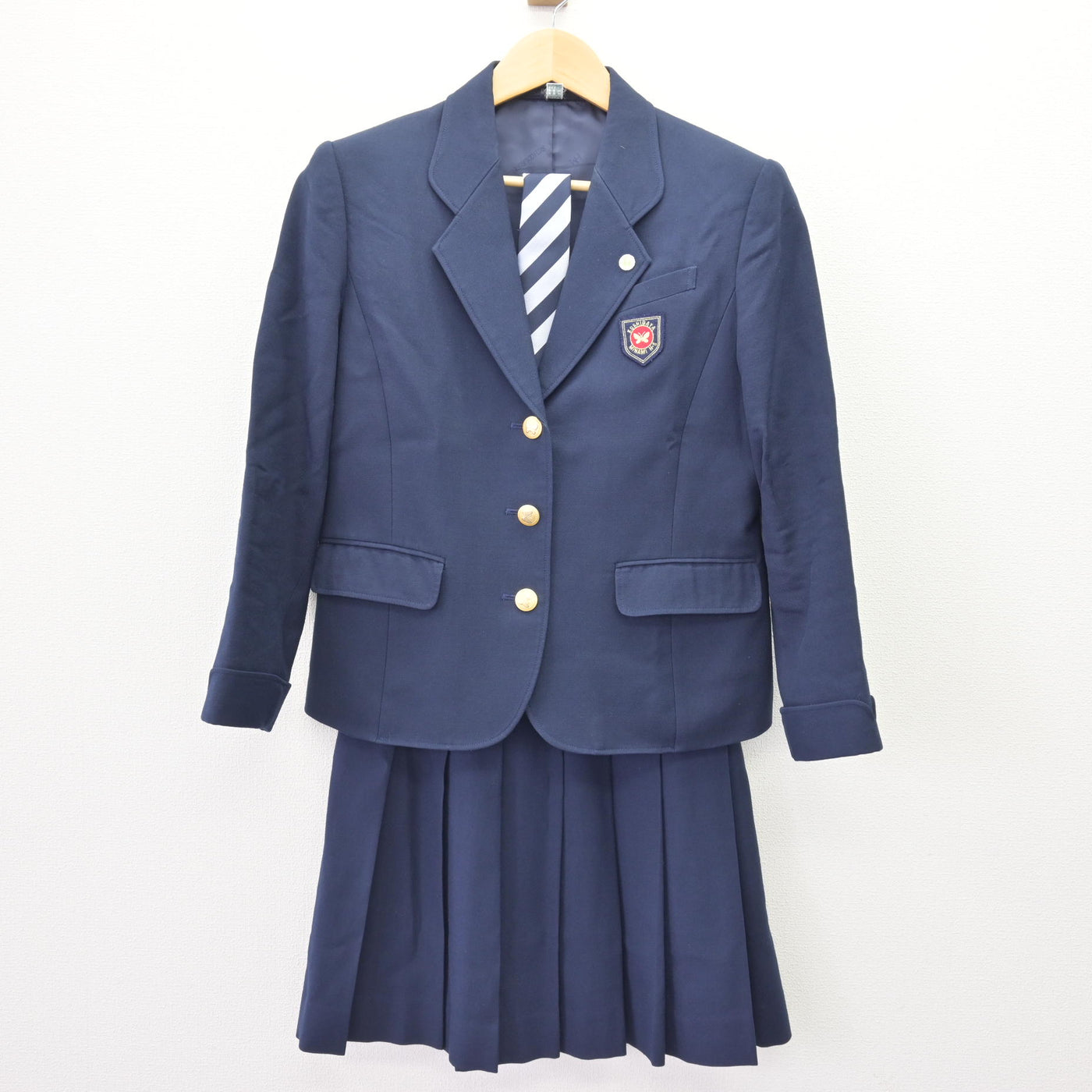 中古】埼玉県 越谷南高等学校 女子制服 6点 (ブレザー・ベスト 