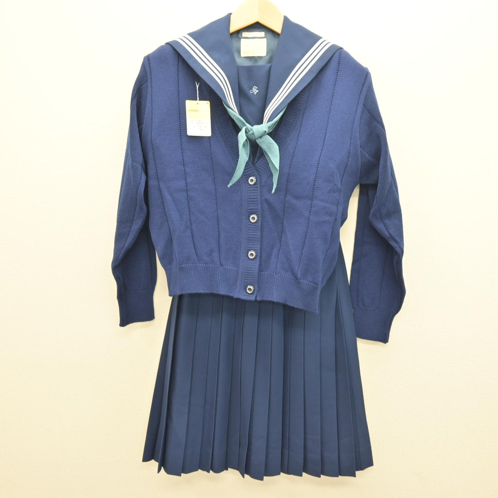 中古】愛知県 愛知淑徳高等学校 女子制服 4点 (セーラー服・ニット