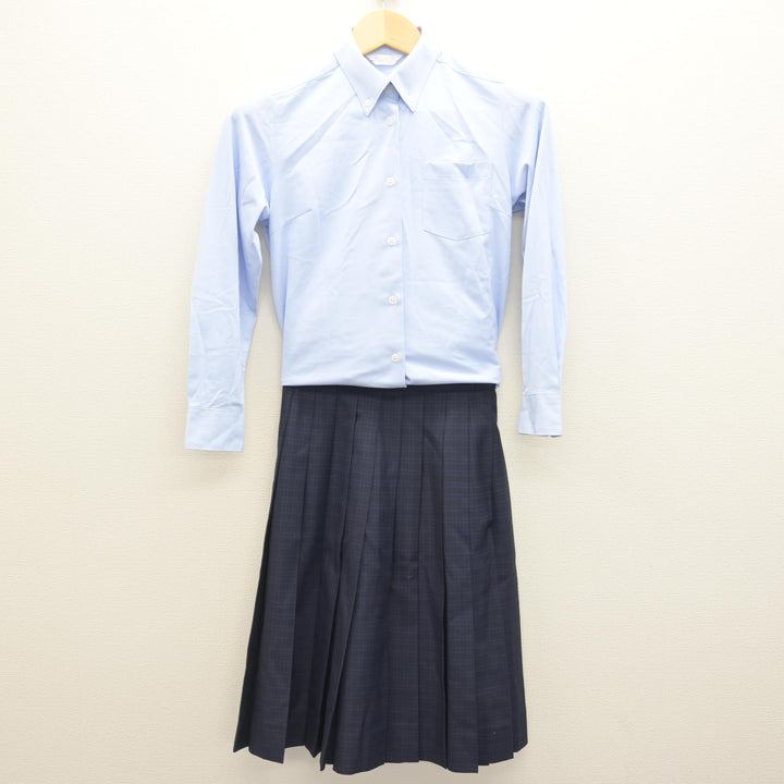 中古】福岡県 福岡市内中学標準服 女子制服 2点 (シャツ・スカート