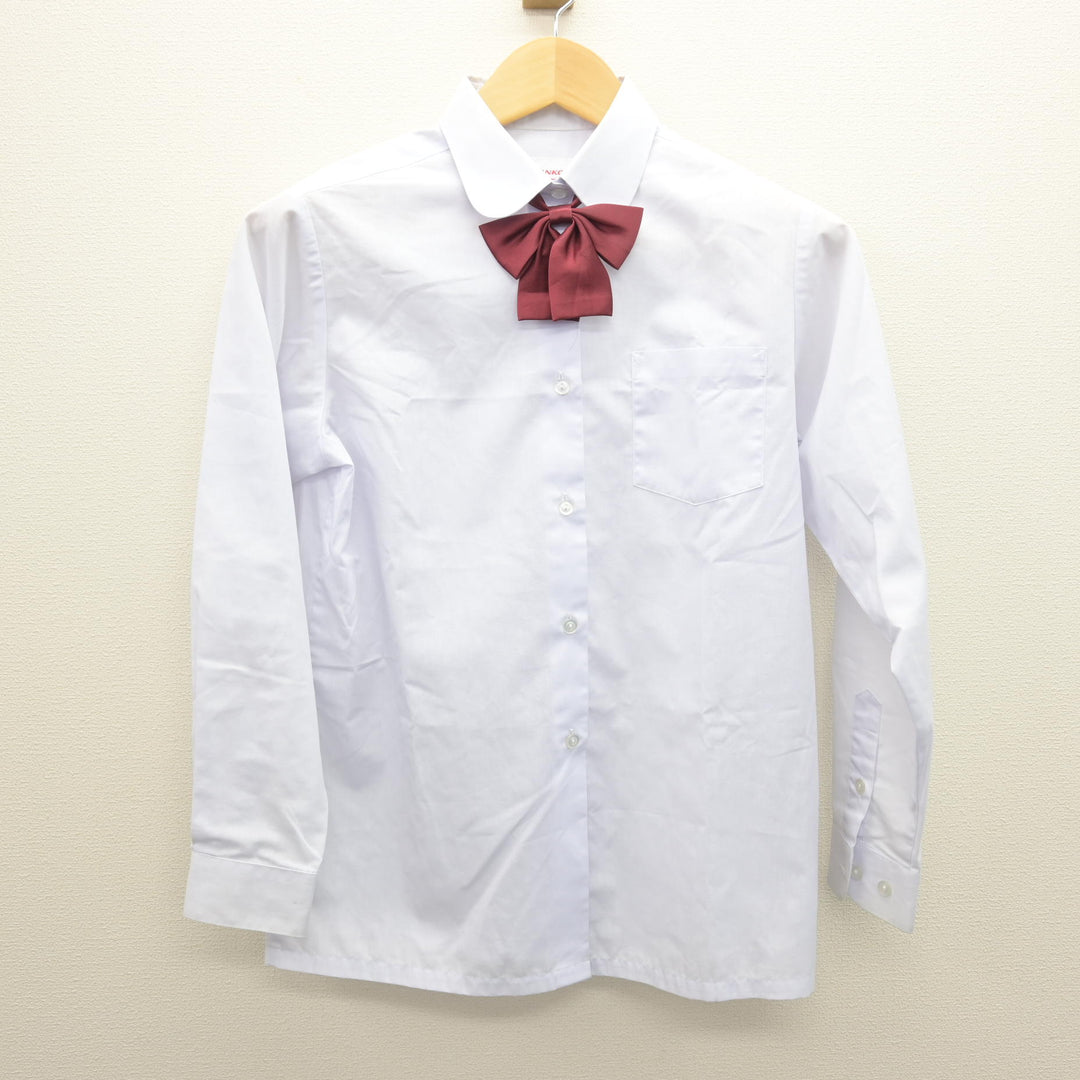 中古】宮城県 長町中学校 女子制服 4点 (ベスト・シャツ・スカート 