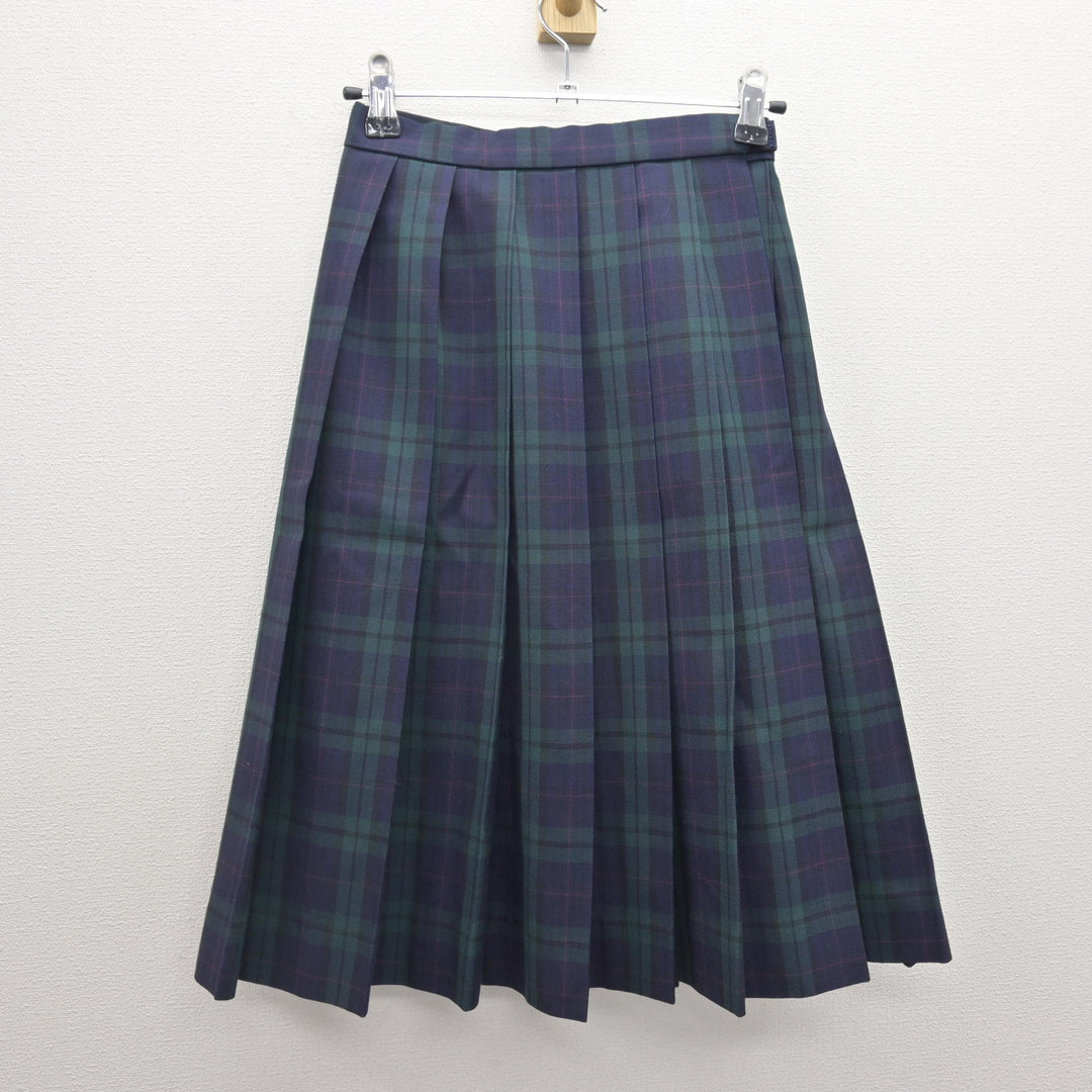 中古】宮城県 長町中学校 女子制服 4点 (ベスト・シャツ・スカート 