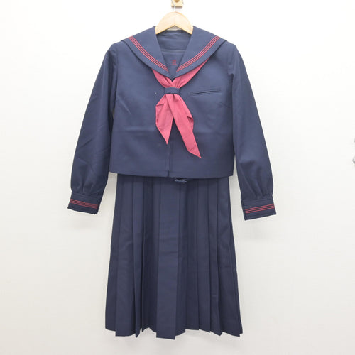 中古】福岡県 曰佐中学校 女子制服 3点 (セーラー服・ジャンパー
