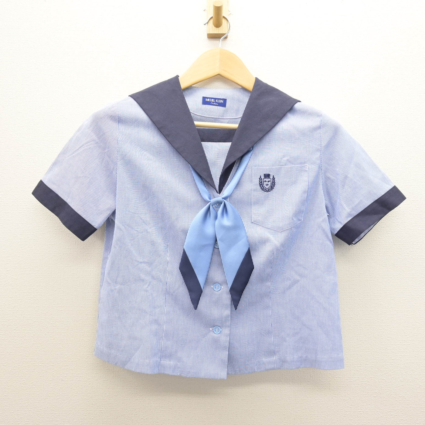 中古】岡山県 創志学園高等学校 女子制服 3点 (セーラー服・スカート