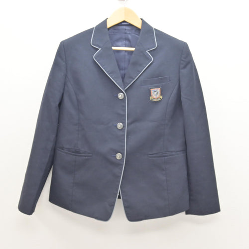 中古】高知県 介良中学校 女子制服 3点 (ブレザー・ベスト・スカート 