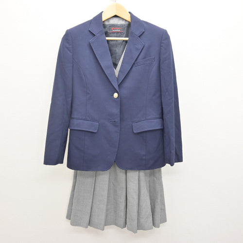 中古】秋田県 御所野学院中学校 女子制服 4点 (ブレザー・スカート