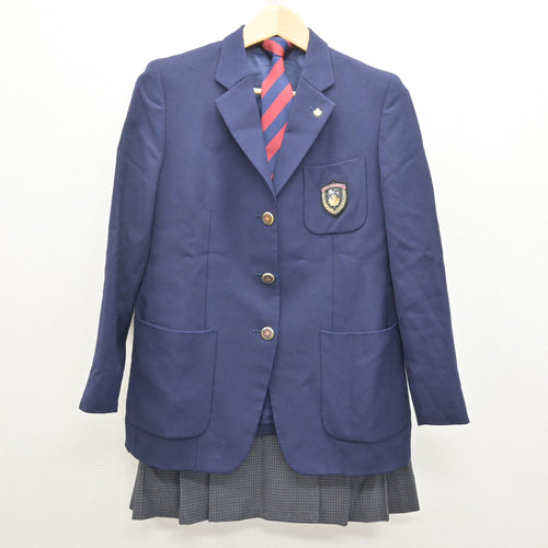 【バラ売り可能】　本物　高校　制服　ブレザー 中古】熊本県 おおぞら高等学校 女子制服 4点 (ブレザー・シャツ