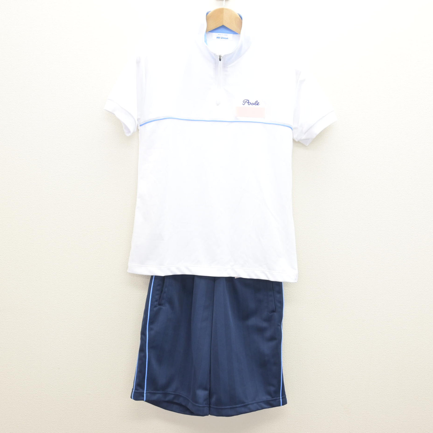 【中古】 プール学院中学校（14年度用） 中古】大阪府 プール学院中学校・高等学校 女子制服 3点 (体操服 上