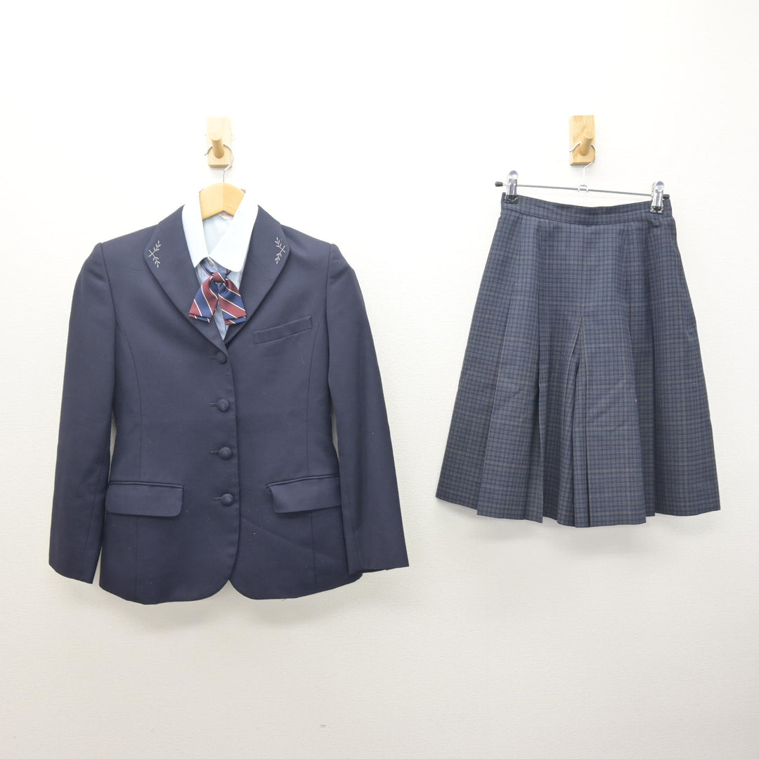 中古】福島県 磐城高等学校 女子制服 4点 (ブレザー・シャツ・スカート