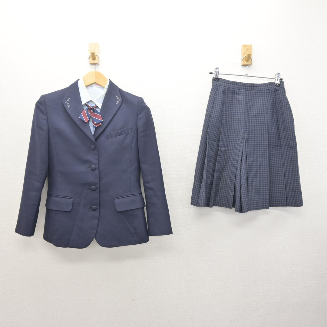 中古】福島県 磐城高等学校 女子制服 4点 (ブレザー・シャツ・スカート