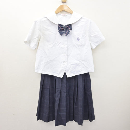 中古】福岡県 福岡市内中学標準服 女子制服 2点 (シャツ・スカート