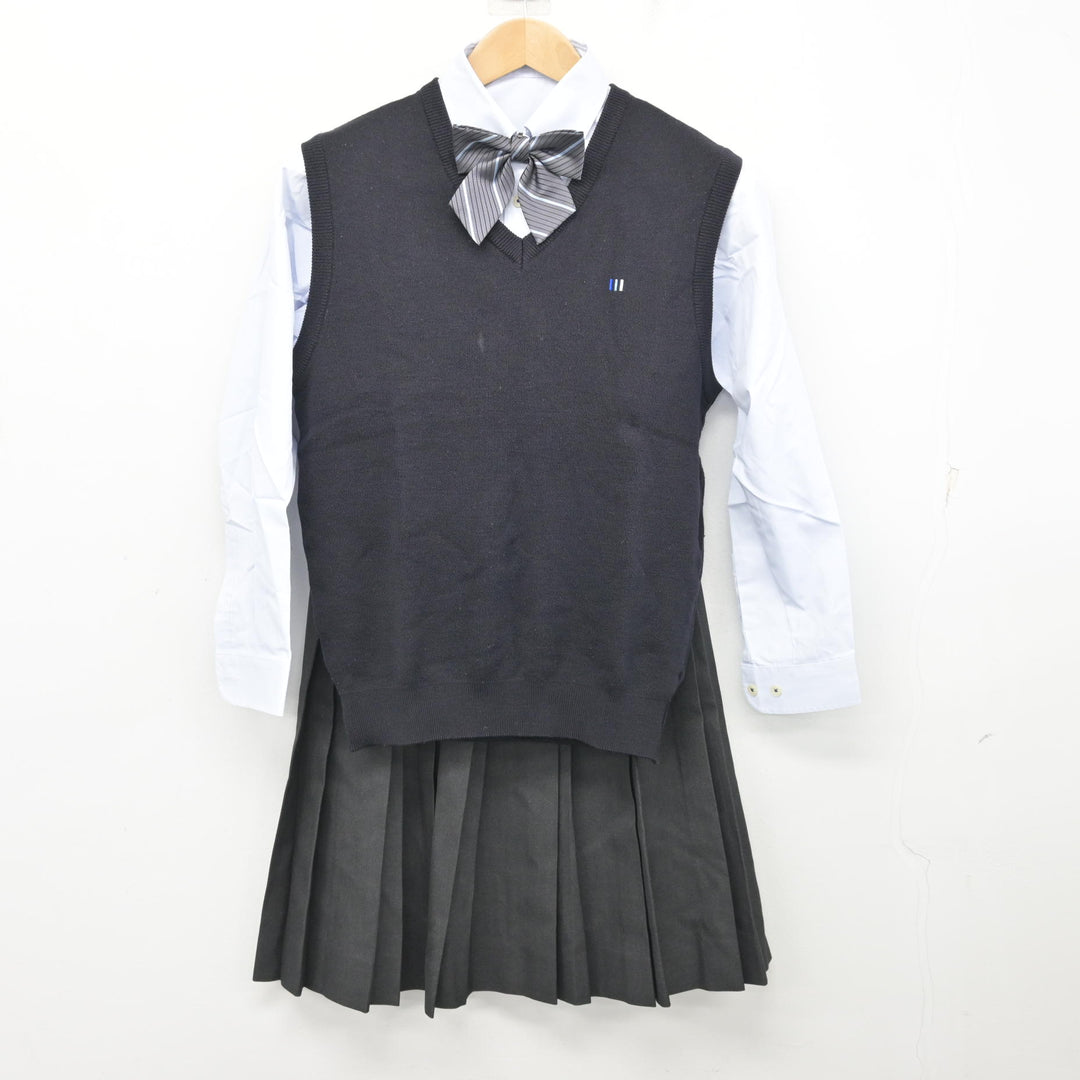 中古】群馬県 明和県央高等学校 女子制服 5点 (ブレザー・ニットベスト 